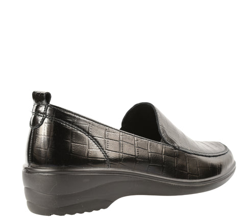 Pantofi casual, dama, PASS COLLECTION, X400017 negru, piele lacuita